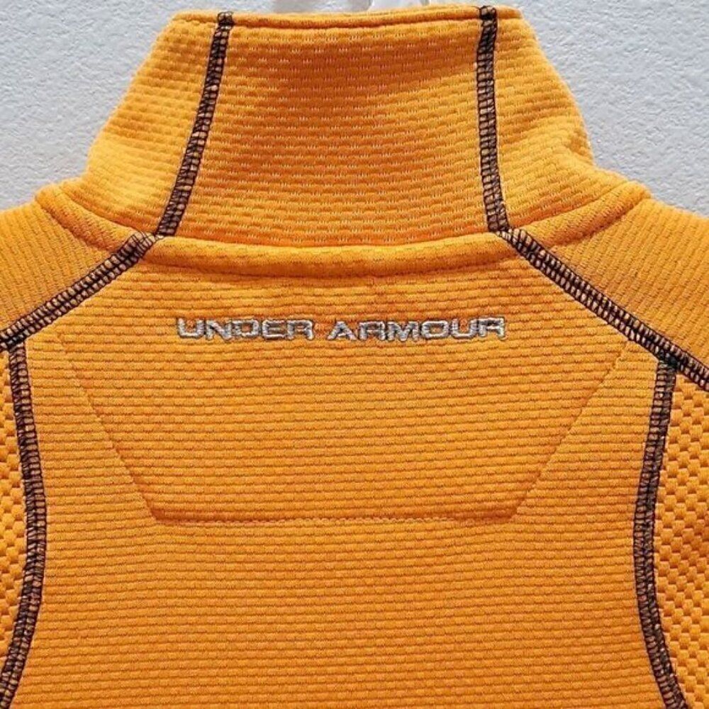 Under Armour Orange Long Sleeve Zip Up Pull Over Shirt M - Picture 7 of 9